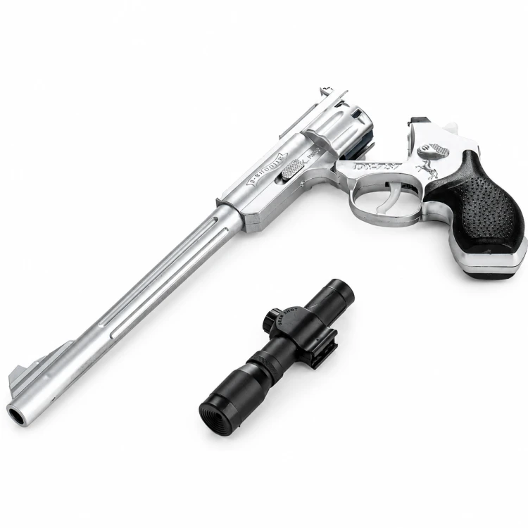 Pistolet rewolwer na kapiszony spłonkę z lunetą kowbojski zabawka dzieci