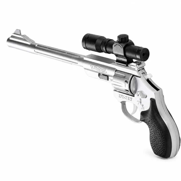 Pistolet rewolwer na kapiszony spłonkę z lunetą kowbojski zabawka dzieci