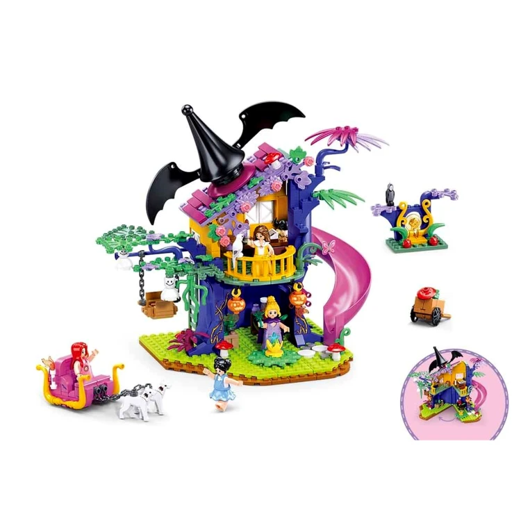 Klocki Sluban Girl's Dream 435 el domek wiedźmy park tematyczny dla dzieci