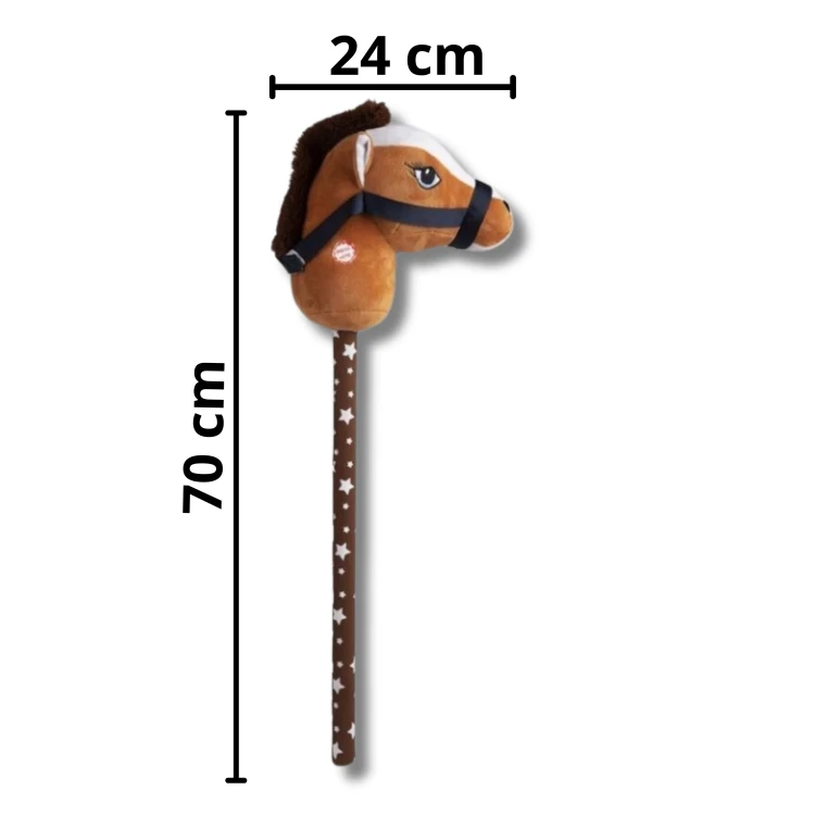Koń na kiju brązowy głowa konia Hobby Horse zabawka dla dzieci
