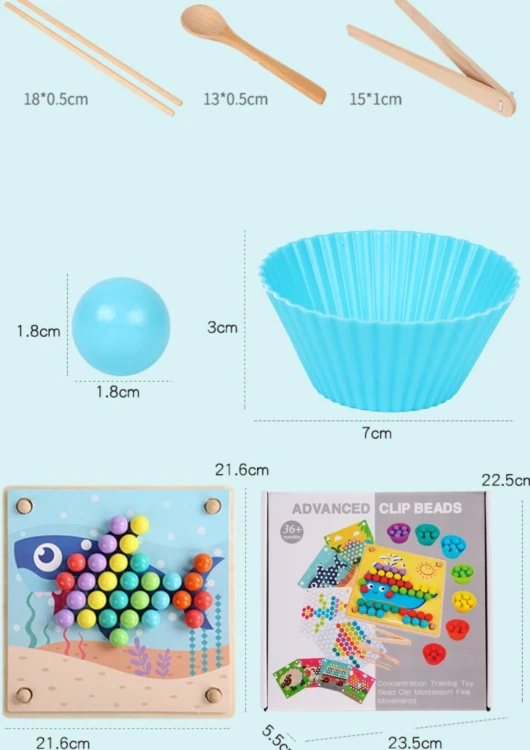 Sorter puzzle Montessori drewniana układanka kulki edukacyjna dla dzieci