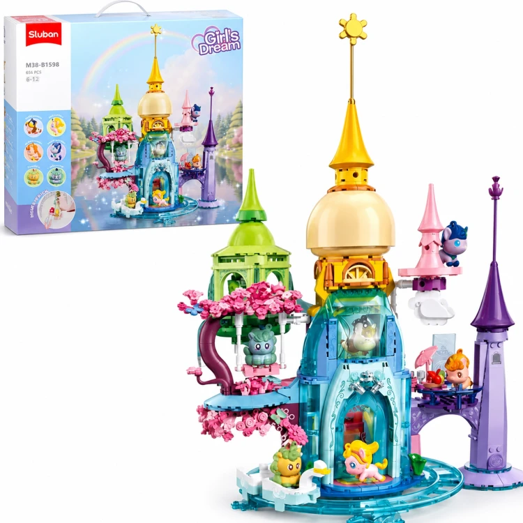 Klocki Sluban M38-B1598 Duży Zamek Jednorożców Girl’s Dream 901 el. dla Dziewczynki
