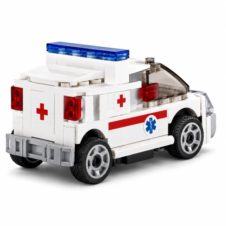 Klocki Sluban M38-B0916F PowerBricks Ambulans Karetka Pull Back 54 el. Auto Ratunkowe