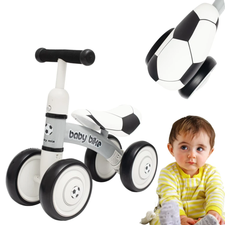 Rowerek Biegowy Czterokołowy Baby Mix Baby Bike Football Jeździk dla Dziecka
