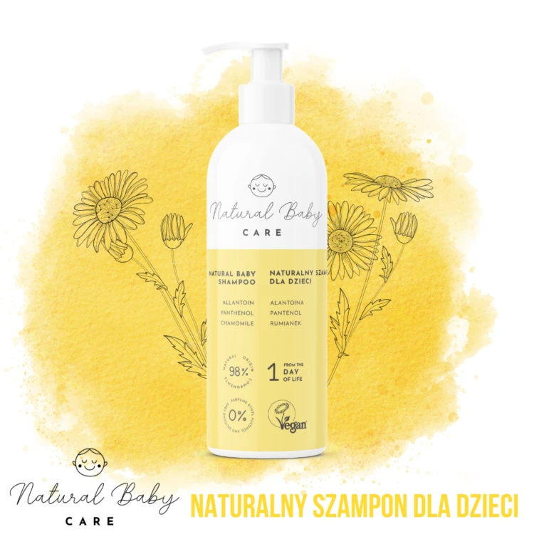 Naturalny Szampon dla Niemowląt i Dzieci na Ciemieniuchę i AZS Wegański 200ml
