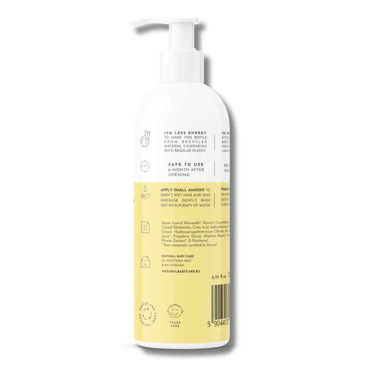 Naturalny Szampon dla Niemowląt i Dzieci na Ciemieniuchę i AZS Wegański 200ml