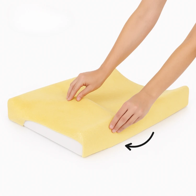 Pokrowiec Frotte na Przewijak 70x50 cm Żółty Miękki i Elastyczny