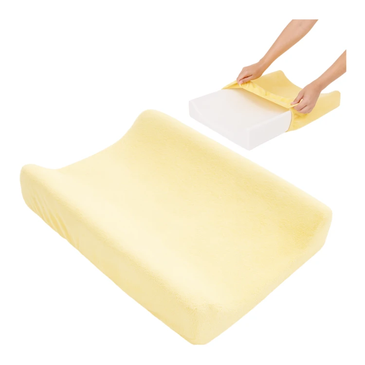 Pokrowiec Frotte na Przewijak 70x50 cm Żółty Miękki i Elastyczny