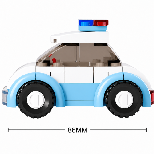 Klocki Sluban Policjantka i Radiowóz 68 Elementów dla Dziewczynki