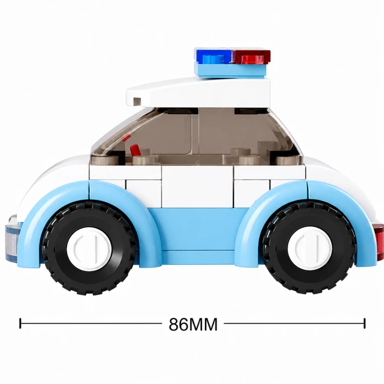 Klocki Sluban Policjantka i Radiowóz 68 Elementów dla Dziewczynki