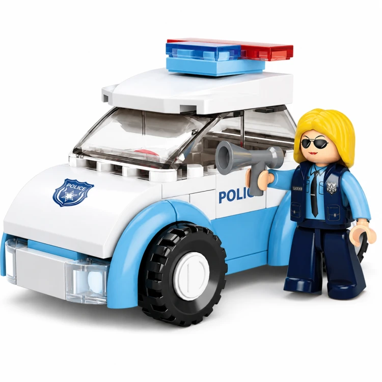 Klocki Sluban Policjantka i Radiowóz 68 Elementów dla Dziewczynki