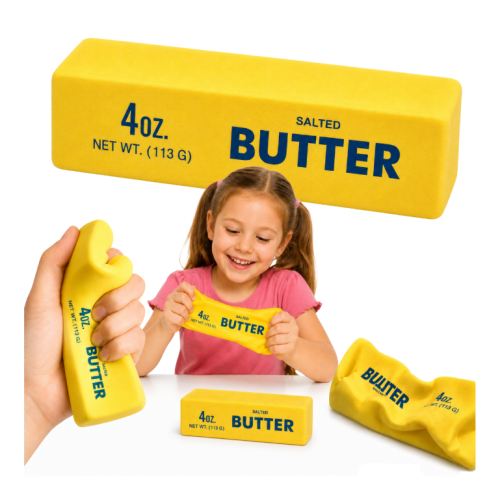 Gniotek antystresowy Squishy kostka masła Salted Butter pachnący ASMR ADHD