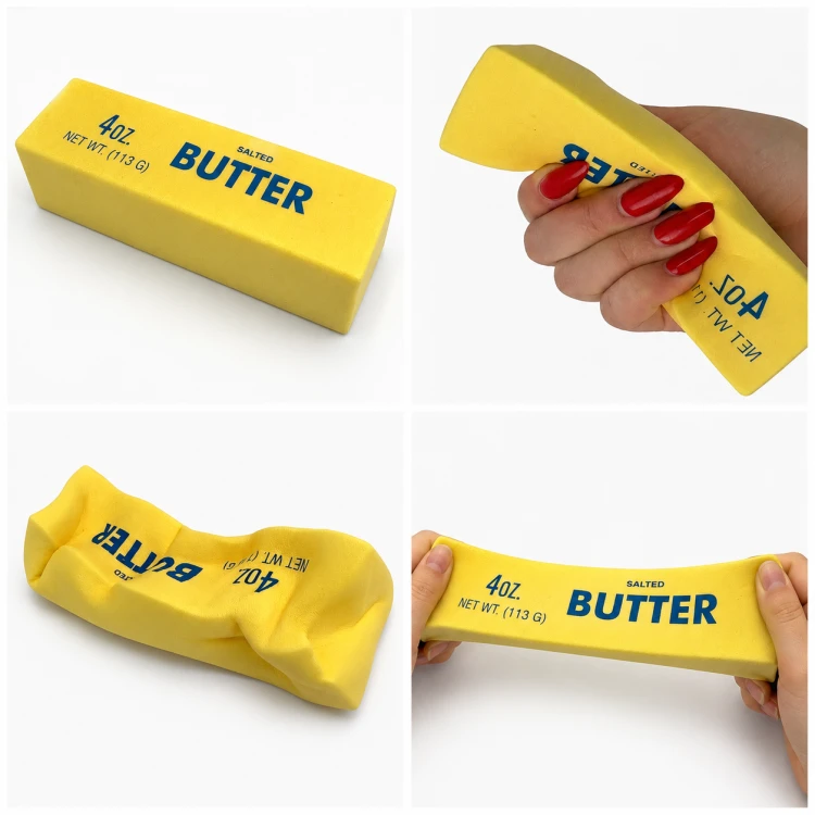 Gniotek antystresowy Squishy kostka masła Salted Butter pachnący ASMR ADHD