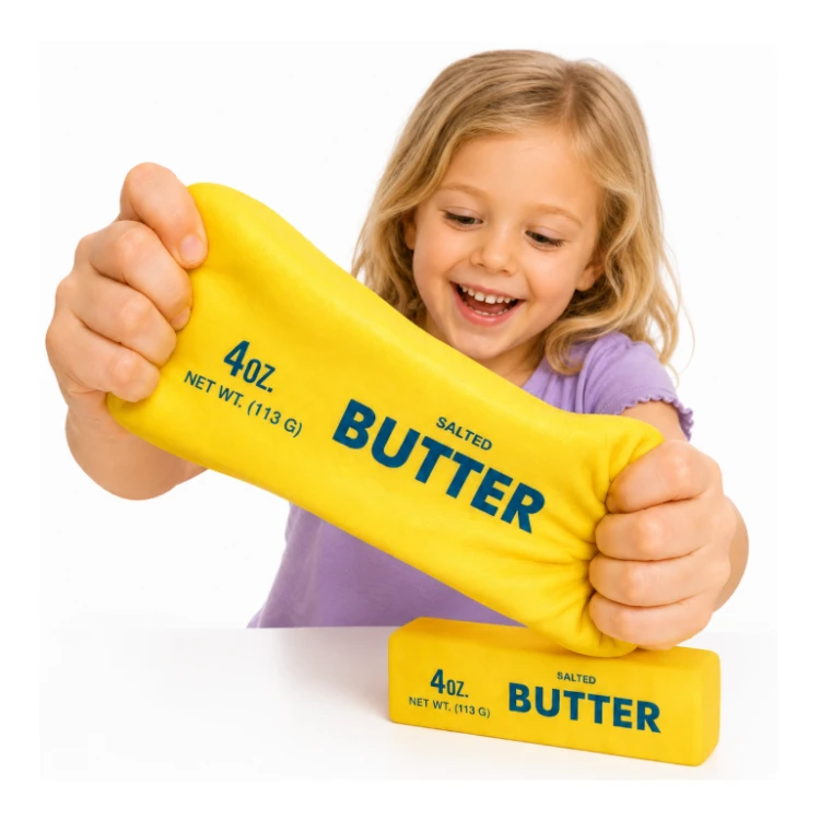Gniotek antystresowy Squishy kostka masła Salted Butter pachnący ASMR ADHD