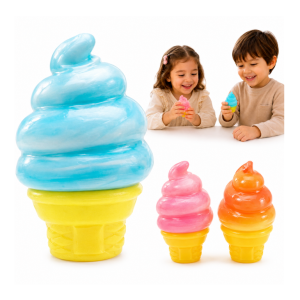 Gniotek Żelowy Lód Włoski w Wafelku ICE Squishy Antystresowy Zabawka Dzieci