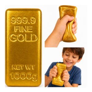 Gniotek Tabliczka Złota 13 cm Squishy Miękki Pachnący Antystresowy Dzieci