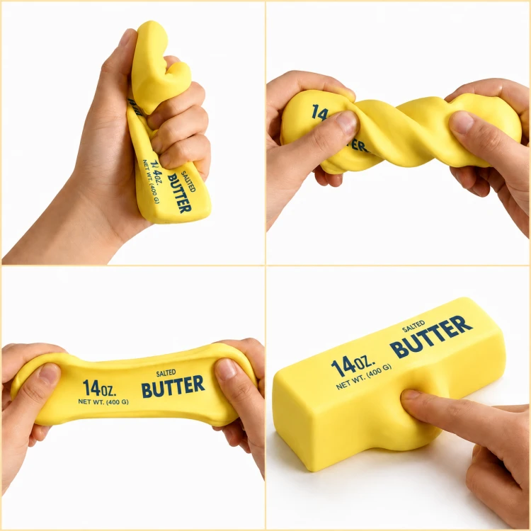 Gniotek antystresowy Squishy Masło XL Butter pachnący ASMR 21.5 cm zabawka