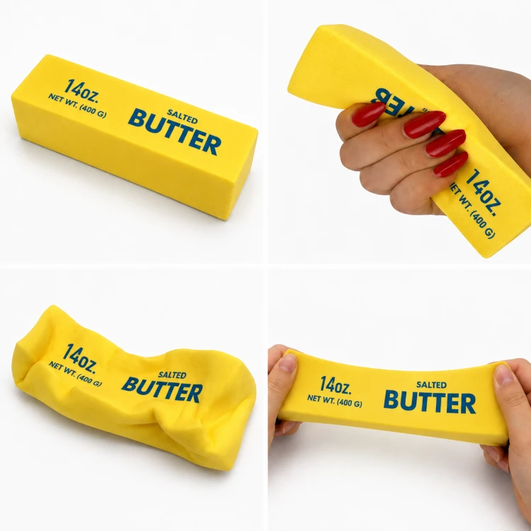 Gniotek antystresowy Squishy Masło XL Butter pachnący ASMR 21.5 cm zabawka