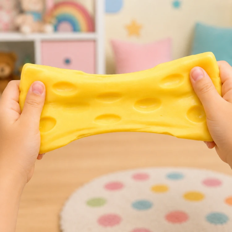 Gniotek Ser Piankowy 7 cm Kostka Sera Squishy Pachnący Antystresowy Dzieci