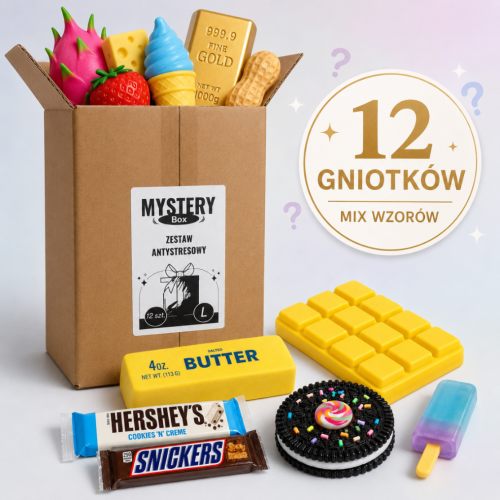 MYSTERY BOX rozmiar L - mix 12 gniotków