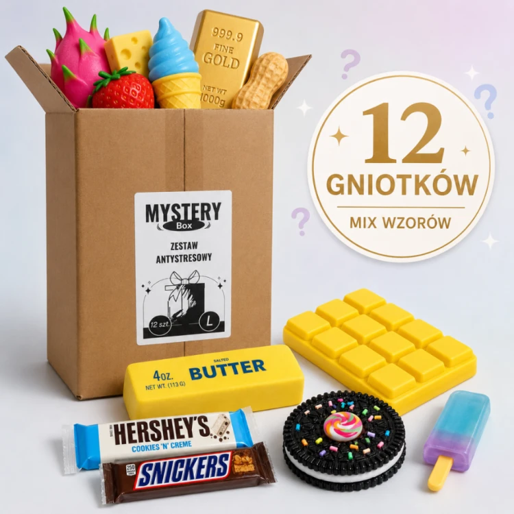 MYSTERY BOX rozmiar L - mix 12 gniotków