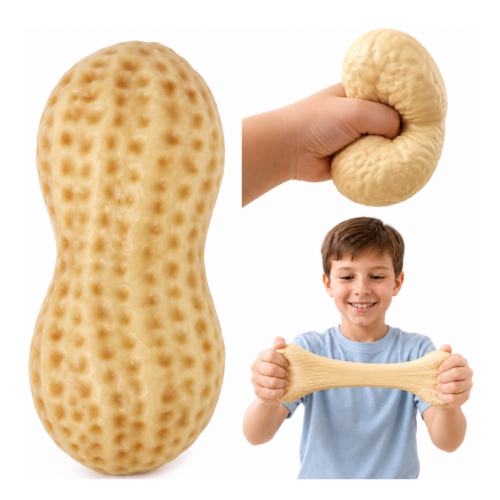 Gniotek Orzeszek Fistaszek Wazelinowy 11 cm Antystresowy Rozciągliwy Squish