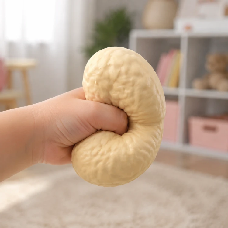Gniotek Orzeszek Fistaszek Wazelinowy 11 cm Antystresowy Rozciągliwy Squish