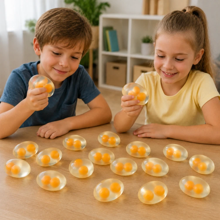 Gniotek Jajko Żelowy Miękki Antystresowy Sensoryczny do Ściskania Zabawka