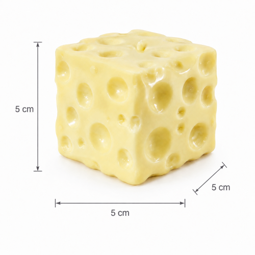 Gniotek Ser Wazelinowy 5 cm Kostka Sera Squishy Antystresowy dla Dzieci