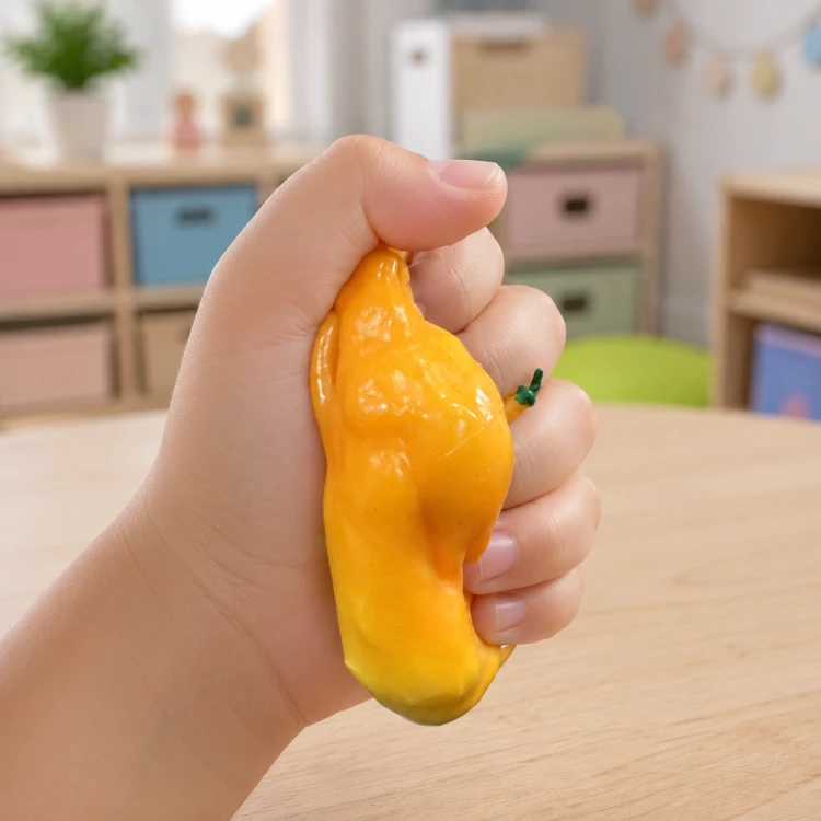 Gniotek Pomarańcza Crunchy Wazelinowy Gumowy Antystresowy do Ściskania ASMR