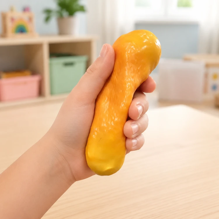 Gniotek Pomarańcza Crunchy Wazelinowy Gumowy Antystresowy do Ściskania ASMR