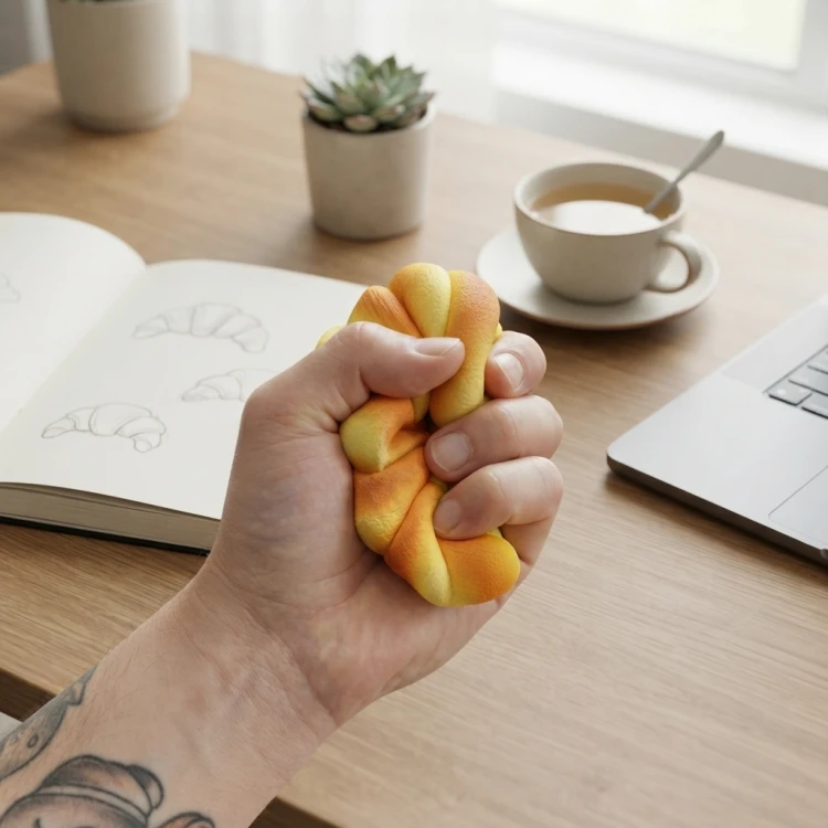 Gniotek antystresowy croissant rogal Squishy do ściskania