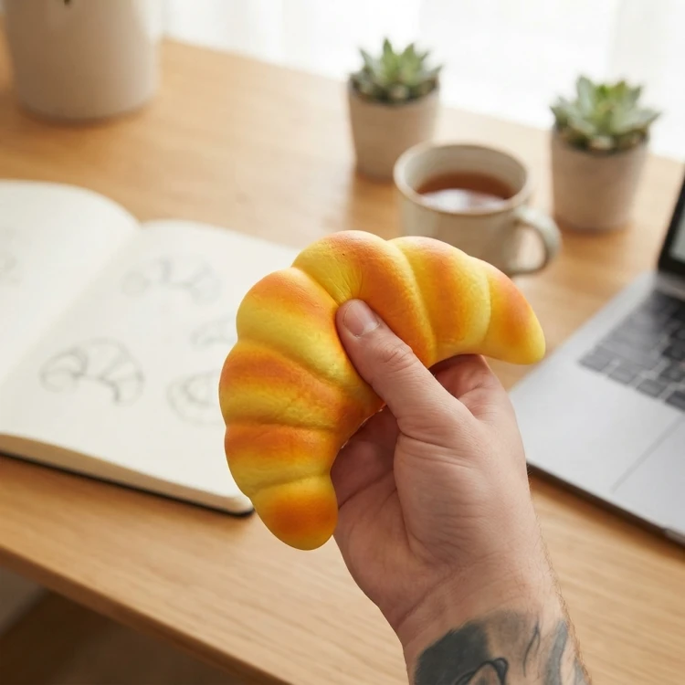 Gniotek antystresowy croissant rogal Squishy do ściskania