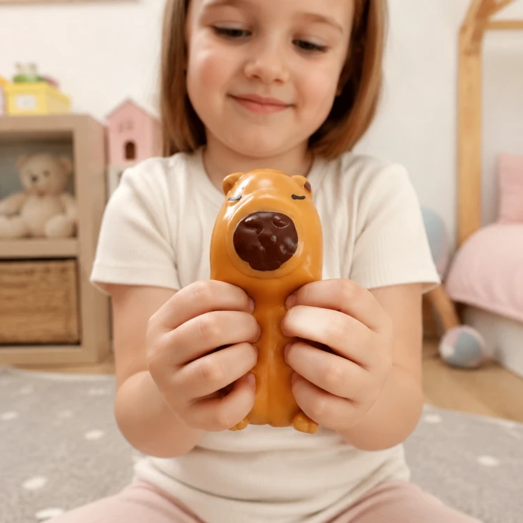 Gniotek Kapibara Żelowa 8 cm Antystresowy Sensoryczny do Ściskania Dzieci