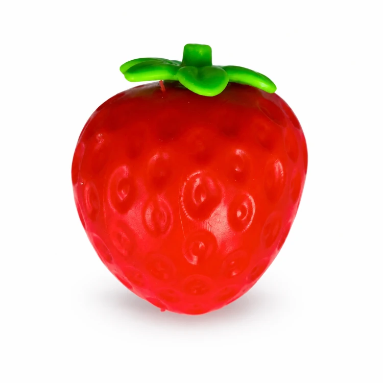Gniotek TRUSKAWKA Crunchy Wazelinowy Gumowy Antystresowy do Ściskania ASMR