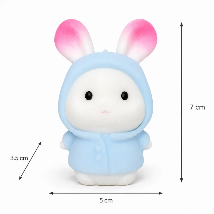 Gniotek Króliczek Squishy Miękki Antystresowy do Ściskania Zabawka 4 Kolory