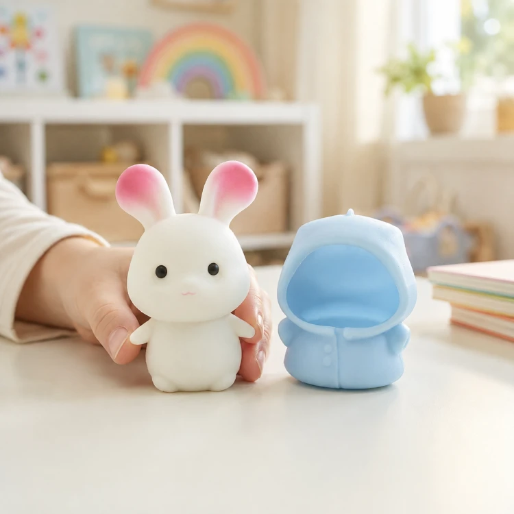Gniotek Króliczek Squishy Miękki Antystresowy do Ściskania Zabawka 4 Kolory