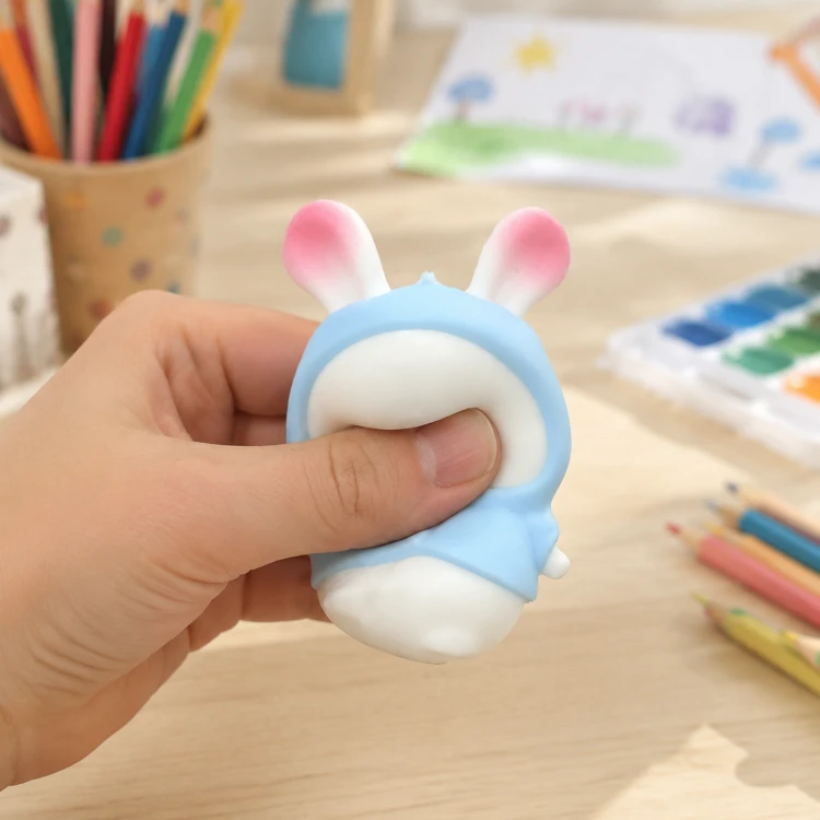 Gniotek Króliczek Squishy Miękki Antystresowy do Ściskania Zabawka 4 Kolory