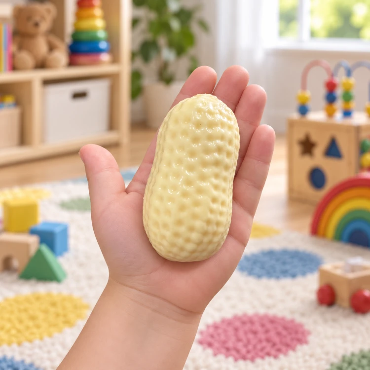 Gniotek Antystresowy Orzeszek Fistaszek Crunchy Squishy do Ściskania 11 cm