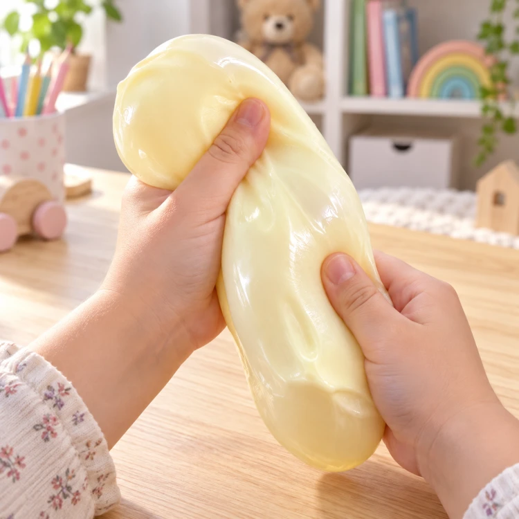 Gniotek Antystresowy Ser 7x7 cm Wazelinowy Squishy do Ściskania