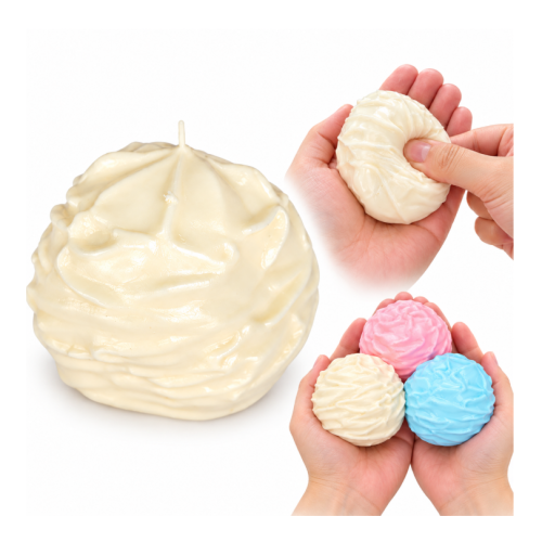 Gniotek Antystresowy Beza Wazelinowa Squishy Sensoryczna 6 cm do Ściskania