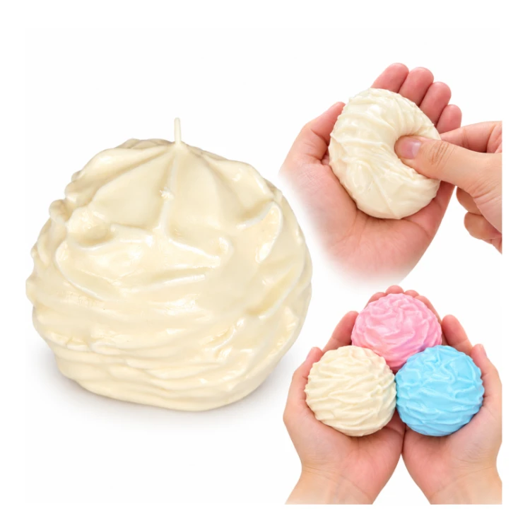 Gniotek Antystresowy Beza Wazelinowa Squishy Sensoryczna 6 cm do Ściskania