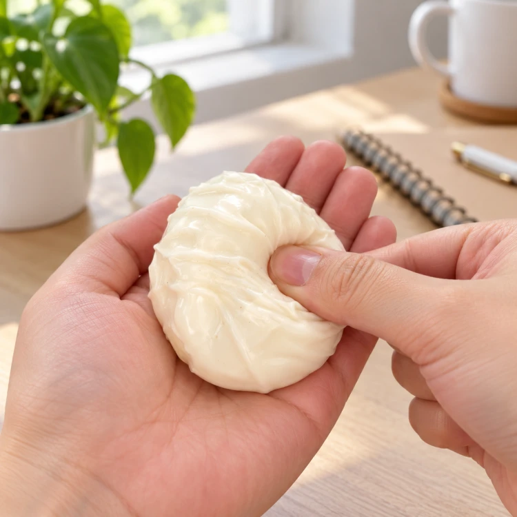 Gniotek Antystresowy Beza Wazelinowa Squishy Sensoryczna 6 cm do Ściskania