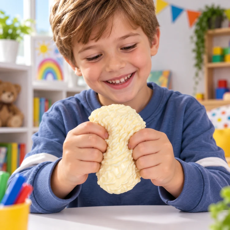 Gniotek Antystresowy Makaron Noodle Crunchy Squishy 8 cm do Ściskania