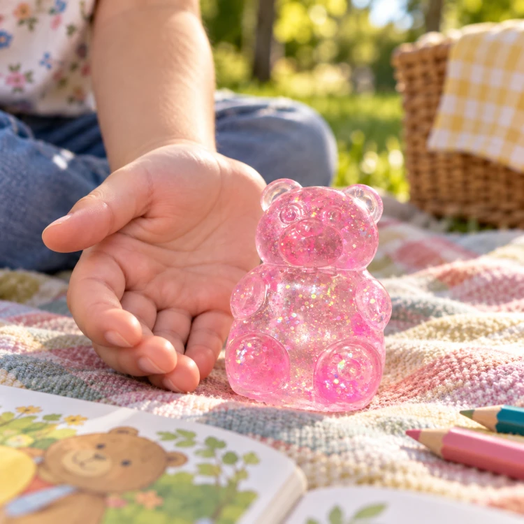 Gniotek Antystresowy Miś Silikonowy Squishy Sensoryczny 7 cm do Ściskania