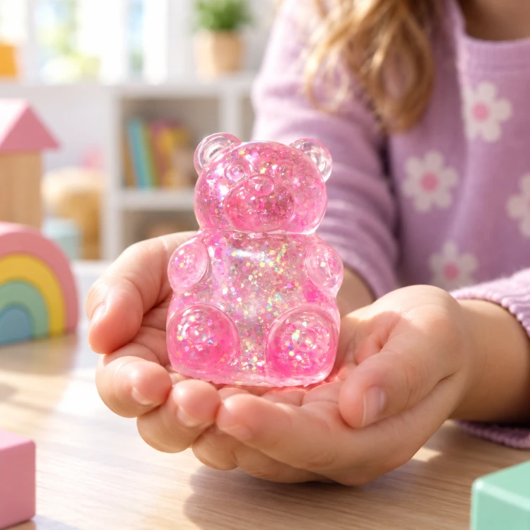 Gniotek Antystresowy Miś Silikonowy Squishy Sensoryczny 7 cm do Ściskania