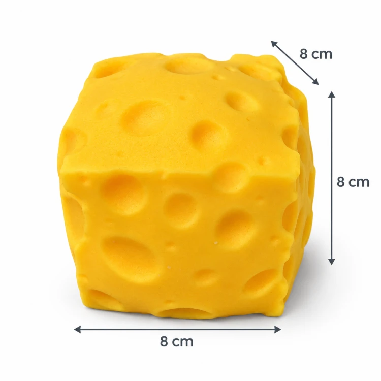 Gniotek Antystresowy Ser z Dziurami Elastyczny Squishy 8 cm do Ściskania