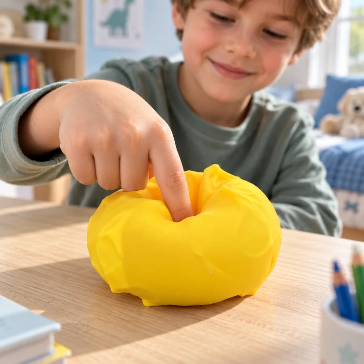 Gniotek Antystresowy Ser z Dziurami Elastyczny Squishy 8 cm do Ściskania