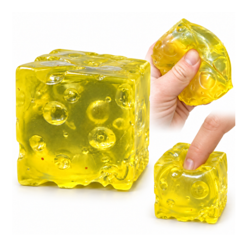 Gniotek Antystresowy Ser z Dziurami Żelowy Silikonowy Squishy 5 cm Pachnący
