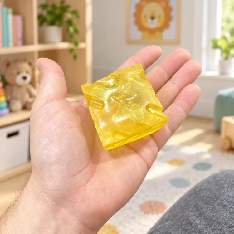 Gniotek Antystresowy Ser z Dziurami Żelowy Silikonowy Squishy 5 cm Pachnący